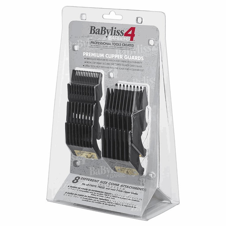 BaByliss 4 Barbers Premium Clipper Guards 8 Pcs Comb Set FXPCG - Barberecho Warehouse