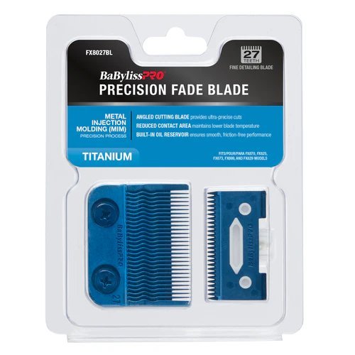 BaBylissPRO BlueFX Titanium MIM Replacement Fade Blade FX8027BL - Barberecho Warehouse