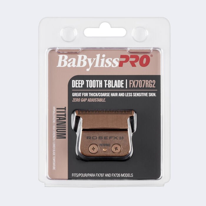 BaBylissPRO Deep Tooth ROSE Gold Trimmer Replacement Blade FX707RG2 - Barberecho Warehouse