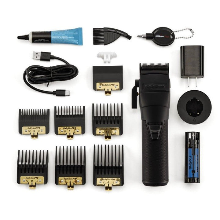 BaBylissPRO Fxone Black FX Bundle Set, Clipper FX899MB & Trimmer FX799MB & Shaver FX79FSMB Combo Set - Barberecho Warehouse