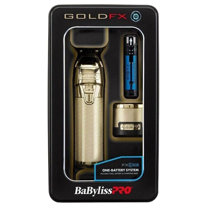 BaBylissPRO Fxone Gold FX Bundle Set, Clipper FX899G & Trimmer FX799G & Shaver FX79FSG Grooming Kit - Barberecho Warehouse