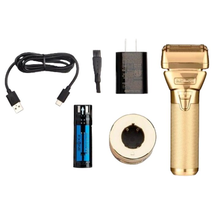 BaBylissPRO FXONE GOLDFX All - Metal Interchangeable - Battery Foil Shaver FX79FSG - Barberecho Warehouse