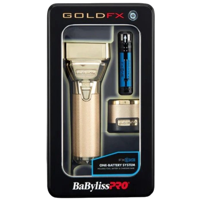 BaBylissPRO FXONE GOLDFX All - Metal Interchangeable - Battery Foil Shaver FX79FSG - Barberecho Warehouse