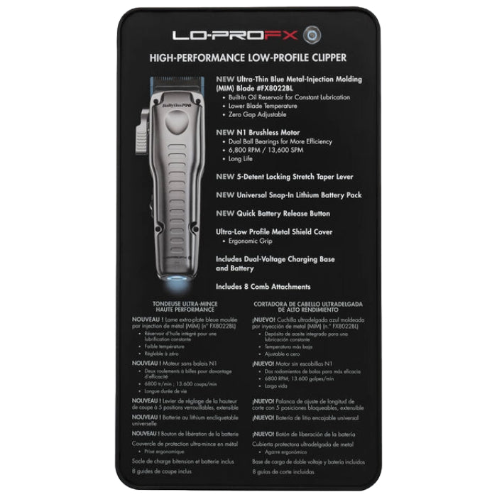 BaBylissPRO FXONE LO - PROFX High Performance Low - profile Clipper FX829 - Barberecho Warehouse