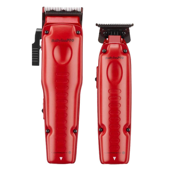 BaBylissPRO FXONE LO - PROFX Matte Red Clipper FX829MR OR Trimmer FX729MR OR Together Bundle Set - Barberecho Warehouse