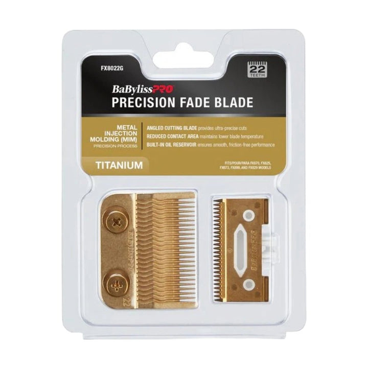 BaBylissPRO Gold Titanium MIM Replacement Fade Blade FX8022G - Barberecho Warehouse