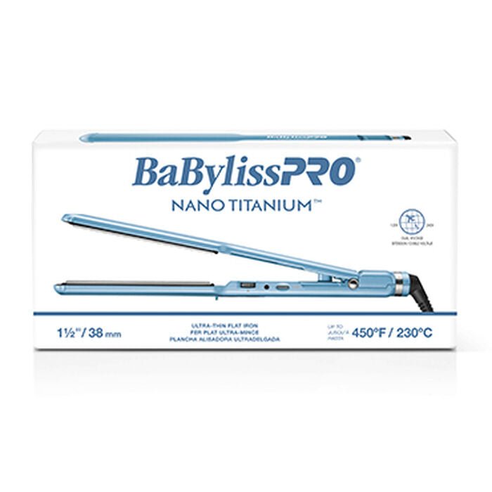 BaBylissPRO Nano Titanium 1½ " Ultra - thin Straightener BNT4073TUC - Barberecho Warehouse