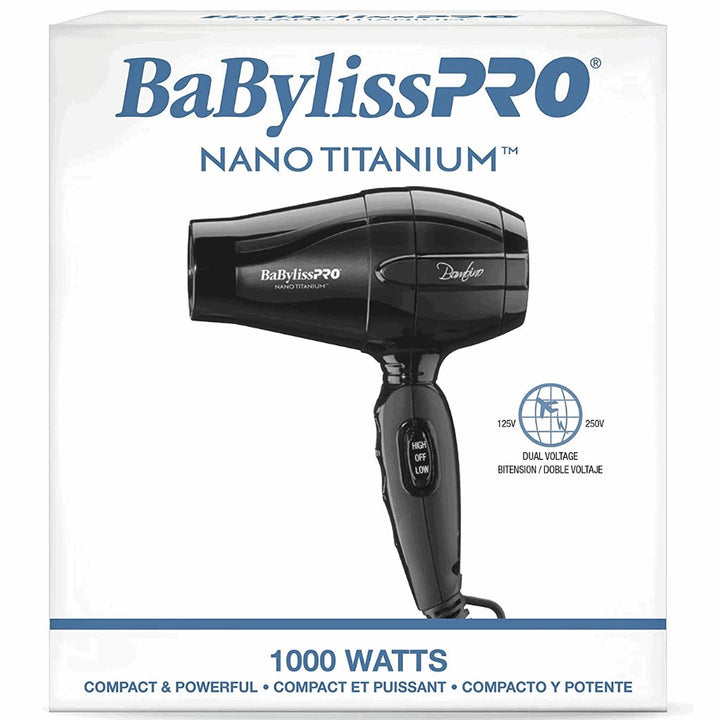 BaBylissPRO Nano Titanium Bambino Compact Dryer BNT5510UC - Barberecho Warehouse