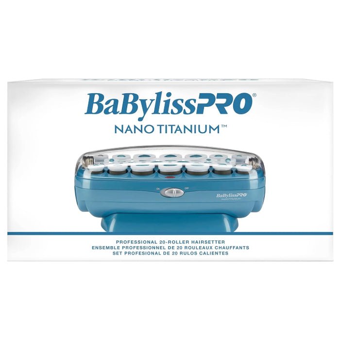 BaBylissPRO NANO TITANIUM Professional 20 - roller Hot Rollers BABNTCHV21 - Barberecho Warehouse