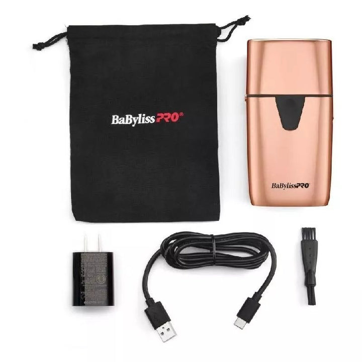 BaBylissPRO UVFOIL Double Foil Shaver Rose Gold FXLFS2RG - Barberecho Warehouse