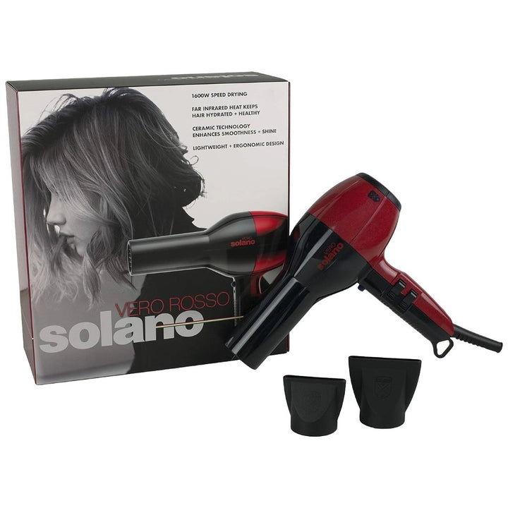 Solano Vero Rosso Dryer 1600W Speed Drying MET Certified Z - SOLVERORODRYER - Barberecho Warehouse