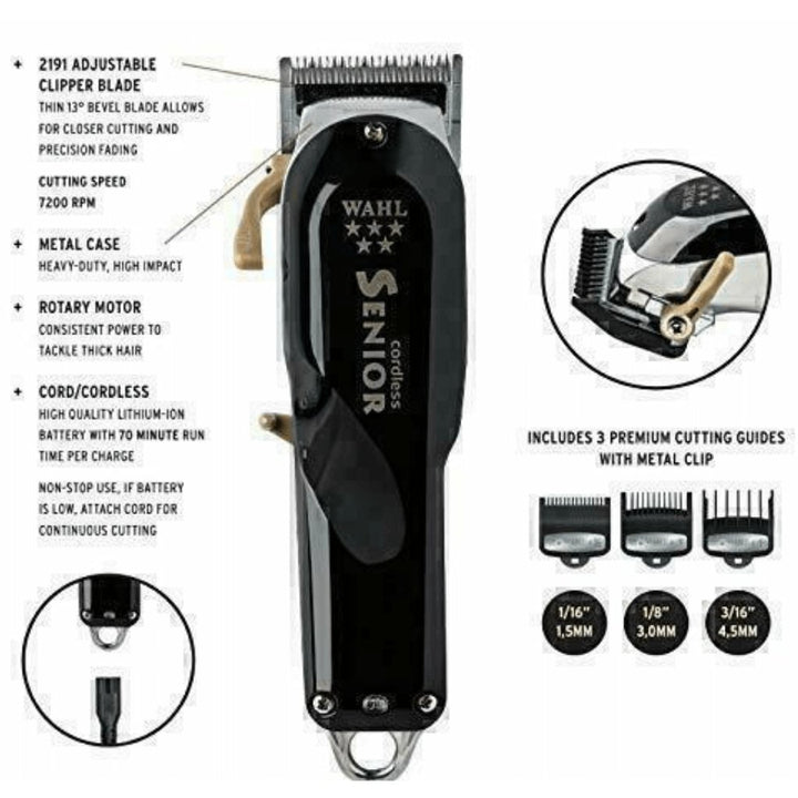 Wahl Professional 5 Star Cordless Senior 08504 - 400 - Barberecho Warehouse