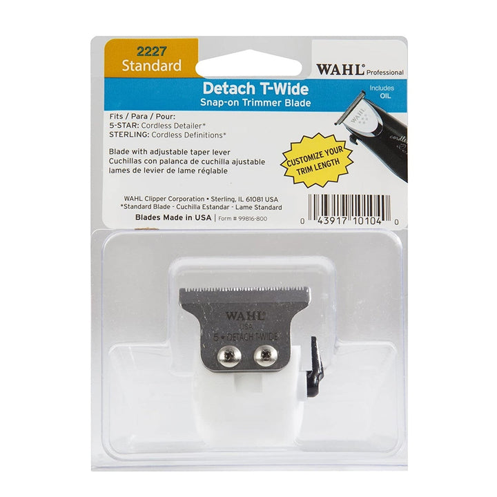 Wahl Professional Detach T - Wide Cordless Detailer Replacement Blade 2227 - Barberecho Warehouse